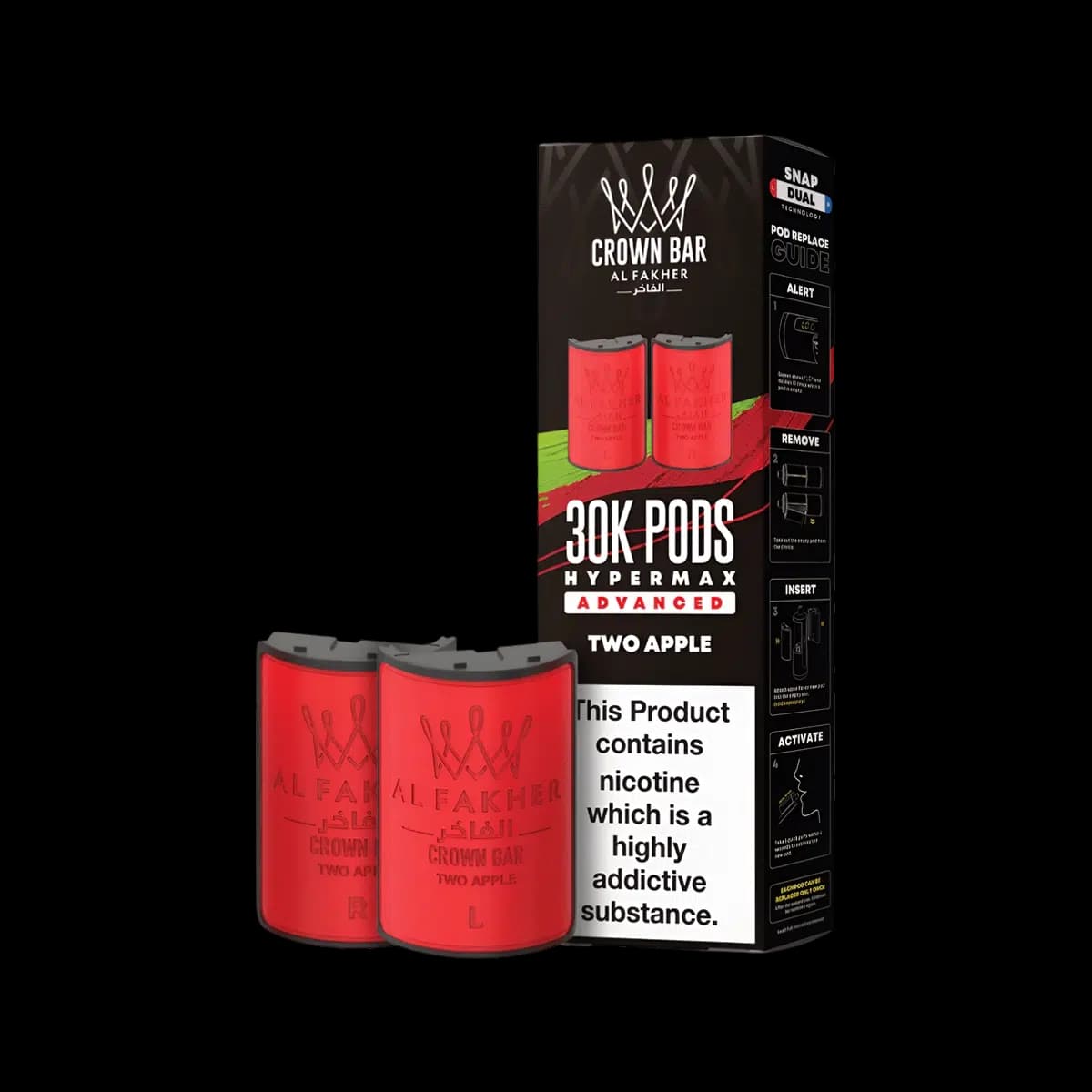 Two Apple-Al Fakher 30K Hypermax Refill Pods