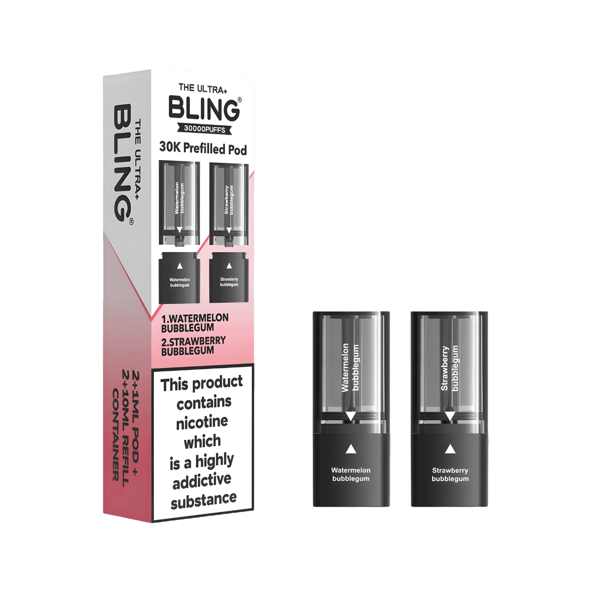 WATERMELON-BUBBLEGUM-STRAWBERRY-BUBBLEGUM-THE-BLING-ULTRA-30K-PREFILLED-PODS-20MG