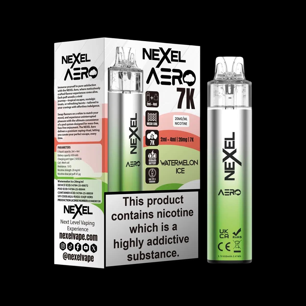 Watermelon Ice-Nexel Aero 7K Vape Kit