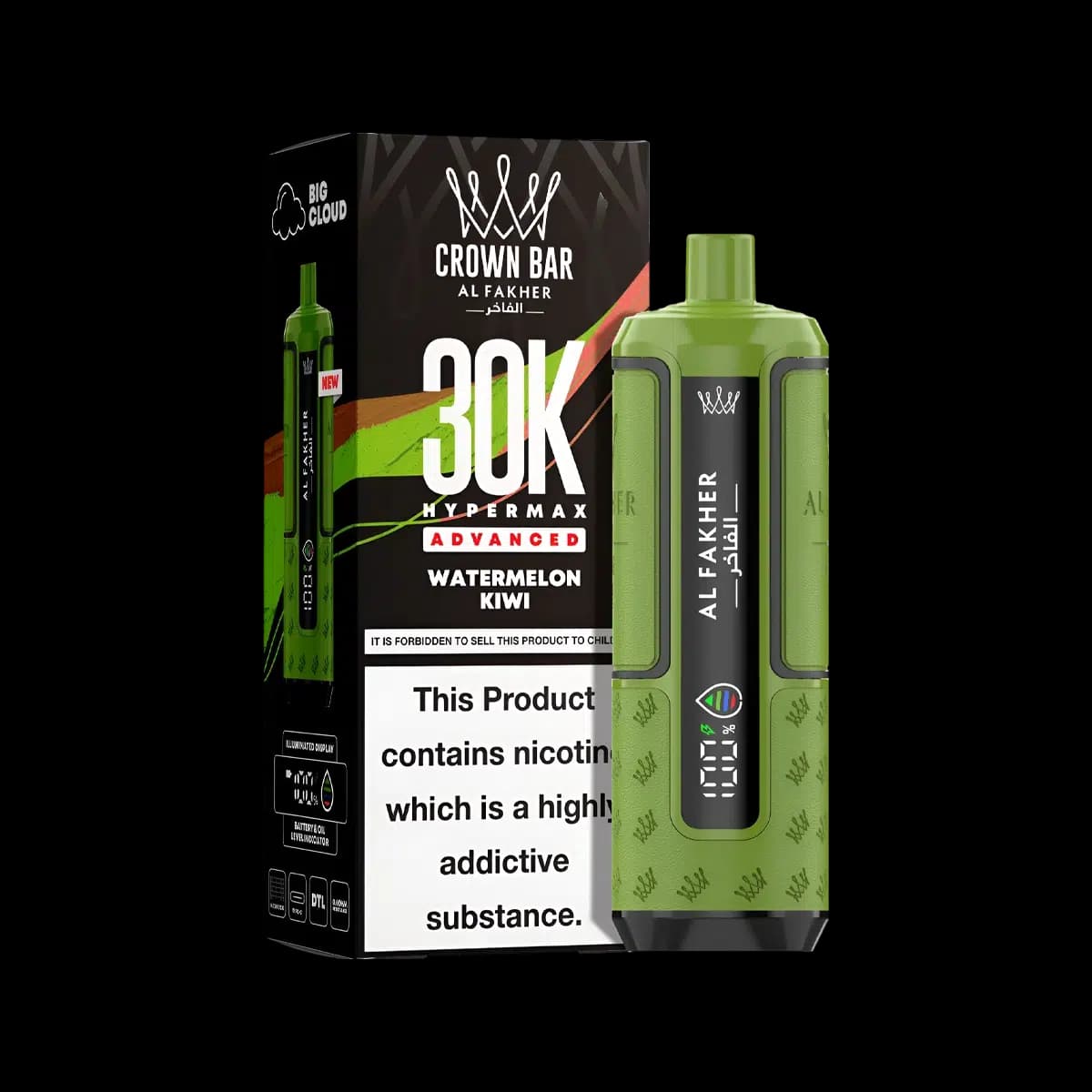 Watermelon Kiwi-Al Fakher Hypermax 30K Prefilled Vape Kit