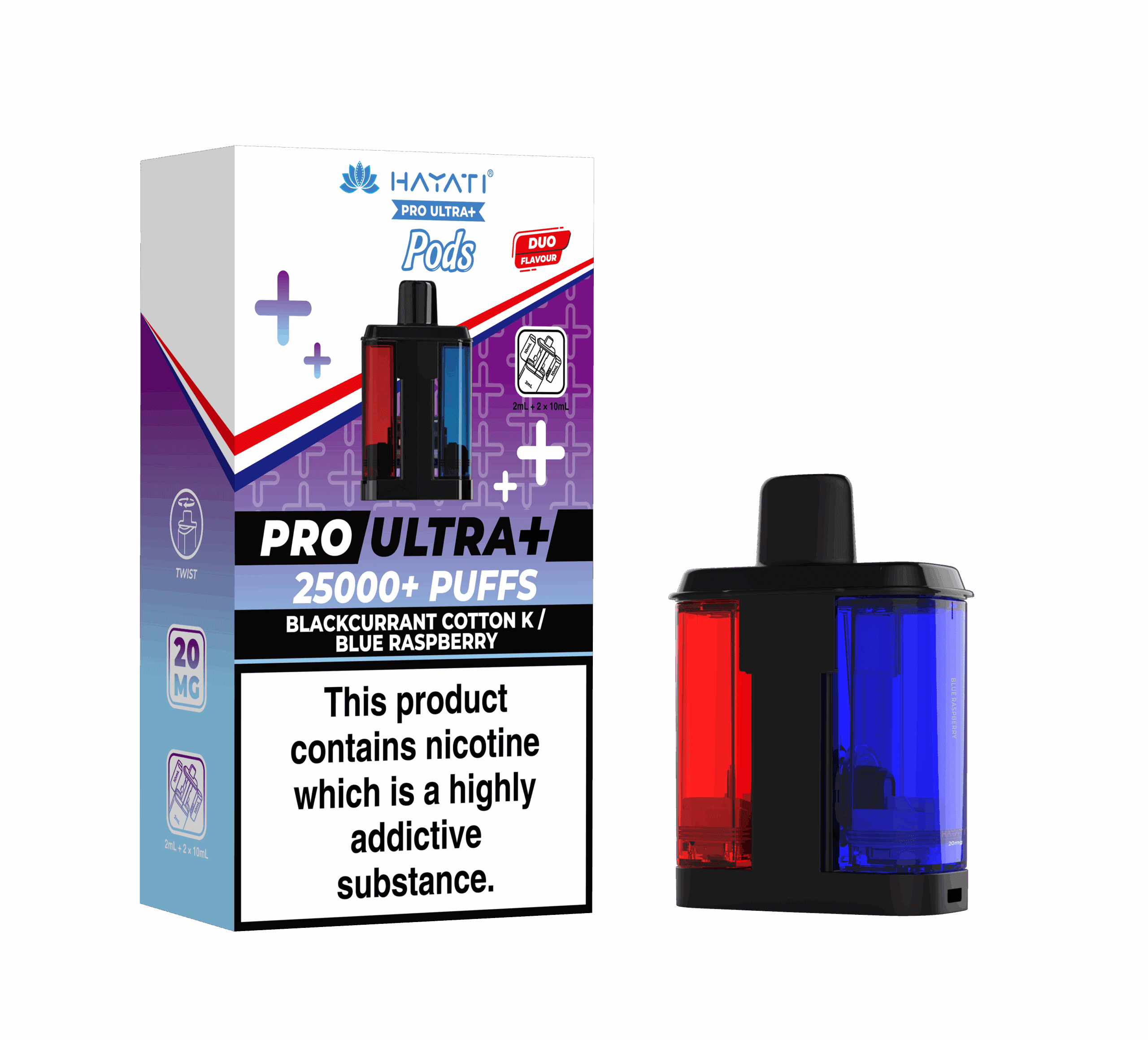 Blackcurrant Cotton K / Blue Raspberry Flavour