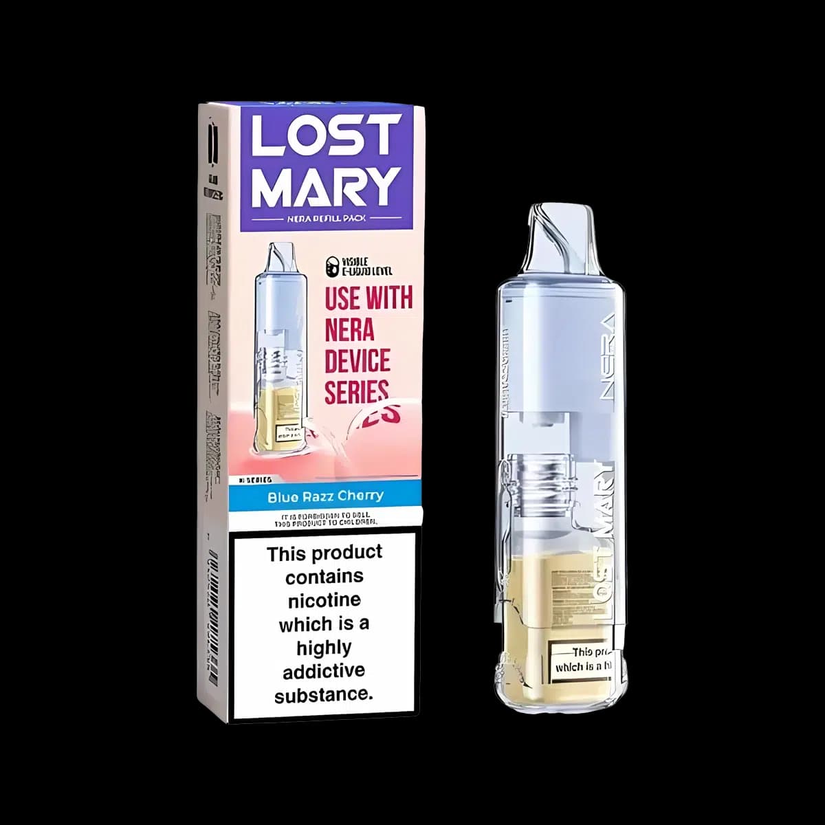 Blue Razz Cherry - Lost Mary Nera15K Pureview Prefilled Pod Refill Container