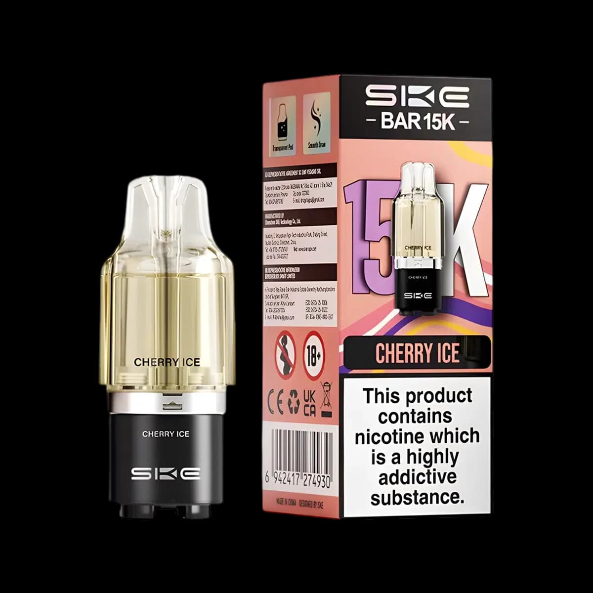 Cherry Ice-SKE Bar 15K Prefilled Pod Container Tank