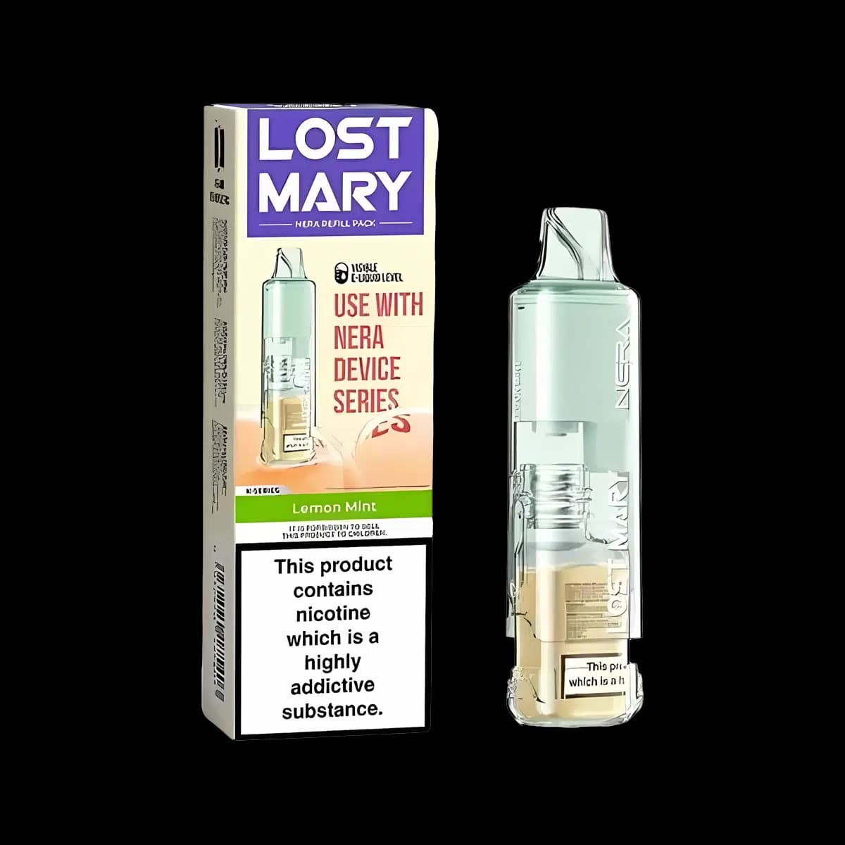 Lemon Mint - Lost Mary Nera15K Pureview Prefilled Pod Refill Container